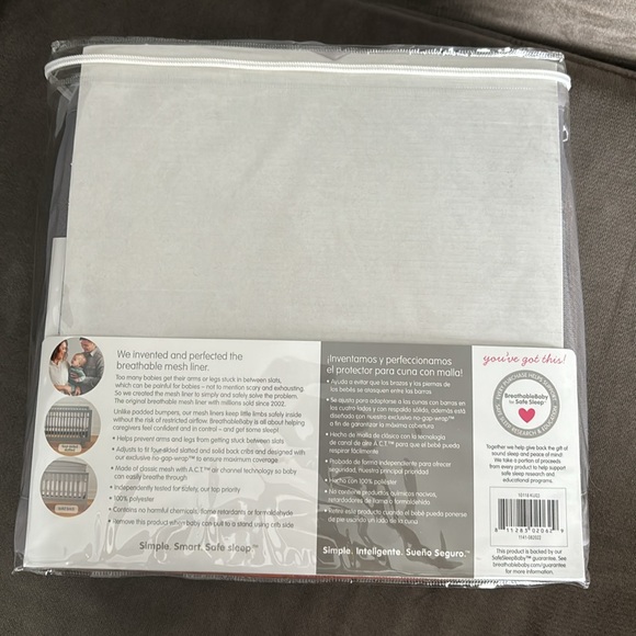 Breathable mesh crib liner - Picture 2 of 2